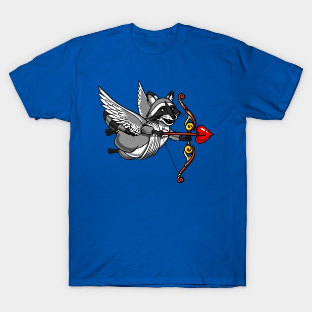 Cute Raccoon Cupid T-Shirt by underheaven